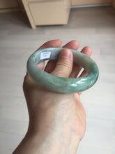 Load image into Gallery viewer, 60.3mm certified type A 100% Natural green/red chubby Jadeite Jade bangle B117-9131
