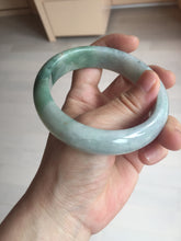 Load image into Gallery viewer, 60.3mm certified type A 100% Natural green/red chubby Jadeite Jade bangle B117-9131
