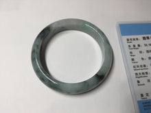 Load image into Gallery viewer, 57mm Certified Type A 100% Natural sunny green/dark green Jadeite Jade bangle AM94-2724
