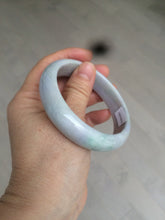 Load image into Gallery viewer, 58.5mm 100% natural type A certified light green/purple jadeite jade bangle W91-0734
