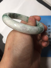 Load image into Gallery viewer, 53.7mm Certified 100% natural Type A sunny green purple jadeite jade bangle BQ35-4145
