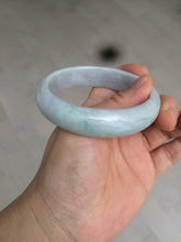 Load image into Gallery viewer, 58.5mm 100% natural type A certified light green/purple jadeite jade bangle W91-0734
