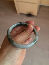 Load image into Gallery viewer, 54.9mm certified natural Type A oily dark green/white jadeite jade bangle AK76-3271
