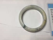 Load image into Gallery viewer, 52.5mm 100% Natural icy clear/gray/black/green carved snake Xiu Jade (Serpentine) bangle XY8
