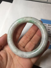 Load image into Gallery viewer, 53.6mm Certified 100% natural Type A sunny green/purple/brown chubby round cut jadeite jade bangle BQ36-5804
