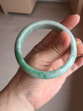 Load image into Gallery viewer, 56.5mm certified Type A 100% Natural sunny green/white Jadeite Jade bangle BS34-4429
