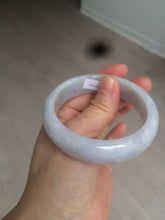Load image into Gallery viewer, 56mm Certified type A 100% Natural purple/white chubby Jadeite bangle AZ133-9661
