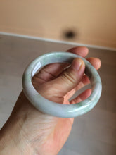 Load image into Gallery viewer, 58.5mm 100% natural type A certified light green/purple jadeite jade bangle Y140-0720
