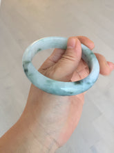 Load image into Gallery viewer, 52.5mm 100% Natural icy clear/gray/black/green carved snake Xiu Jade (Serpentine) bangle XY8
