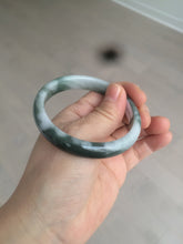 Load image into Gallery viewer, 54.9mm certified natural Type A oily dark green/white jadeite jade bangle AK76-3271
