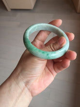 Load image into Gallery viewer, 56.5mm certified Type A 100% Natural sunny green/white Jadeite Jade bangle BS34-4429
