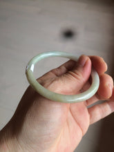 Load image into Gallery viewer, 52.5mm certified Type A 100% Natural light green round cut/yellow Jadeite Jade bangle BF71-2525
