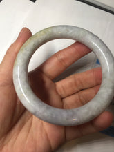 Load image into Gallery viewer, 56.7mm Certified 100% natural Type A white/purple/brown/yellow chubby round cut jadeite jade bangle BQ37-5803
