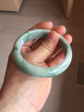 Load image into Gallery viewer, 56.4mm certified Type A 100% Natural sunny green/ white Jadeite Jade bangle BS33-4430
