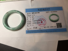 Load image into Gallery viewer, 卖了 53mm 100% natural certified sunny green/dark green jadeite jade bangle BK80-5244
