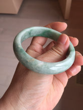 Load image into Gallery viewer, 56.4mm certified Type A 100% Natural sunny green/ white Jadeite Jade bangle BS33-4430
