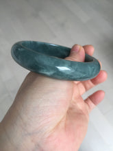 Load image into Gallery viewer, 62mm Certified Type A 100% Natural dark green/blue/gray/black Guatemala Jadeite jade bangle AY90-5766
