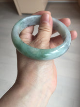 Load image into Gallery viewer, 60.2mm certified type A 100% Natural green/black/red chubby Jadeite Jade bangle B119-9123
