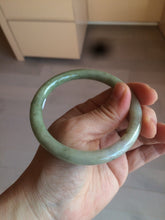 Load image into Gallery viewer, 58.5mm 100% natural certified green/yellow/gray round cut jadeite jade bangle BK14-3294
