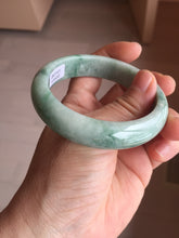 Load image into Gallery viewer, 56.4mm certified Type A 100% Natural sunny green/ white Jadeite Jade bangle BS33-4430
