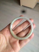 Load image into Gallery viewer, 52.5mm certified Type A 100% Natural light green round cut/yellow Jadeite Jade bangle BF71-2525
