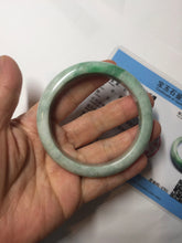 Load image into Gallery viewer, 56mm Certified Type A 100% Natural sunny green yellow Jadeite Jade bangle BS26-4432
