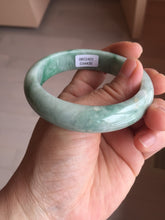 Load image into Gallery viewer, 56.4mm certified Type A 100% Natural sunny green/ white Jadeite Jade bangle BS33-4430
