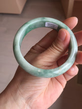 Load image into Gallery viewer, 56.4mm certified Type A 100% Natural sunny green/ white Jadeite Jade bangle BS33-4430
