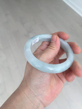 Load image into Gallery viewer, Shopify only 55.2mm Certified Type A 100% Natural light green Jadeite Jade bangle E91-9415
