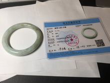 Load image into Gallery viewer, 55.5mm Certified 100% natural Type A light green yellow chubby round cut jadeite jade bangle BQ38-5780
