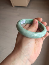 Load image into Gallery viewer, 56.4mm certified Type A 100% Natural sunny green/ white Jadeite Jade bangle BS33-4430
