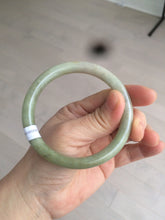 Load image into Gallery viewer, 58.5mm 100% natural certified green/yellow/gray round cut jadeite jade bangle BK14-3294
