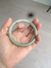 Load image into Gallery viewer, 58.5mm 100% natural certified green/yellow/gray round cut jadeite jade bangle BK14-3294
