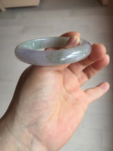 Load image into Gallery viewer, 53.8mm certified 100% natural Type A icy water light green/pule/brown/gray(FU LU SHOU) jadeite jade bangle BP159-5038
