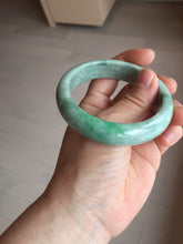 Load image into Gallery viewer, 56.4mm certified Type A 100% Natural sunny green/ white Jadeite Jade bangle BS33-4430
