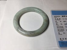 Load image into Gallery viewer, 55.5mm Certified 100% natural Type A light green yellow chubby round cut jadeite jade bangle BQ38-5780
