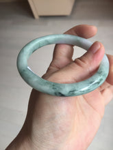 Load image into Gallery viewer, 58mm 100% natural type A certified dark green/purple jadeite jade bangle B120-3024
