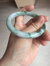 Load image into Gallery viewer, 58mm 100% natural type A certified dark green/purple jadeite jade bangle B120-3024
