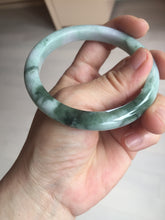 Load image into Gallery viewer, 58mm 100% natural type A certified dark green/purple jadeite jade bangle B120-3024
