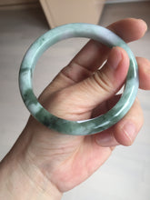 Load image into Gallery viewer, 58mm 100% natural type A certified dark green/purple jadeite jade bangle B120-3024
