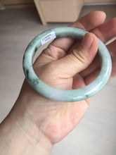 Load image into Gallery viewer, 58mm 100% natural type A certified dark green/purple jadeite jade bangle B120-3024
