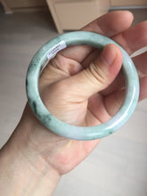 Load image into Gallery viewer, 58mm 100% natural type A certified dark green/purple jadeite jade bangle B120-3024
