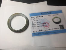 Load image into Gallery viewer, 55.5mm certificated Type A 100% Natural oily dark green/yellow/brown Jadeite Jade bangle D132-4069
