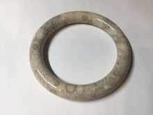 Load image into Gallery viewer, 56mm 100% natural beige yellow red round cut Coral Jade (珊瑚玉) bangle XY101
