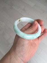 Load image into Gallery viewer, 53mm 100% natural certified sunny green/white(白底青) jadeite jade bangle BK81-5255
