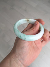 Load image into Gallery viewer, 53mm 100% natural certified sunny green/white(白底青) jadeite jade bangle BK81-5255
