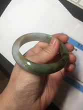 Load image into Gallery viewer, 55.5mm certificated Type A 100% Natural oily dark green/yellow/brown Jadeite Jade bangle D132-4069
