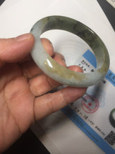 Load image into Gallery viewer, 55.5mm certificated Type A 100% Natural oily dark green/yellow/brown Jadeite Jade bangle D132-4069
