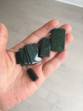 Load image into Gallery viewer, 100% Natural type A Shadow Leaf dark green Jadeite Jade safe and sound pendant group BL57
