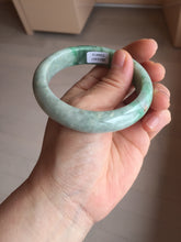 Load image into Gallery viewer, 55.8mm certified type A 100% Natural sunny green gray jadeite jade bangle BS31-4416
